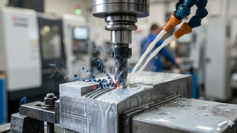 CNC milling cutter with coolant flow