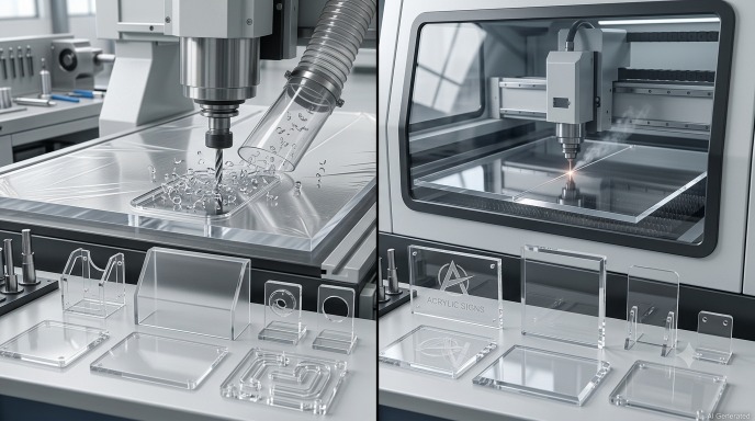 CNC vs laser cutting plexiglass