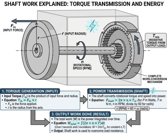 Diagram showing how shafts work