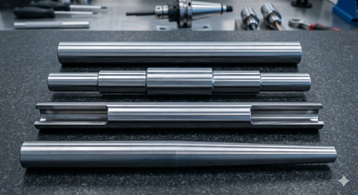 Different types of industrial shafts