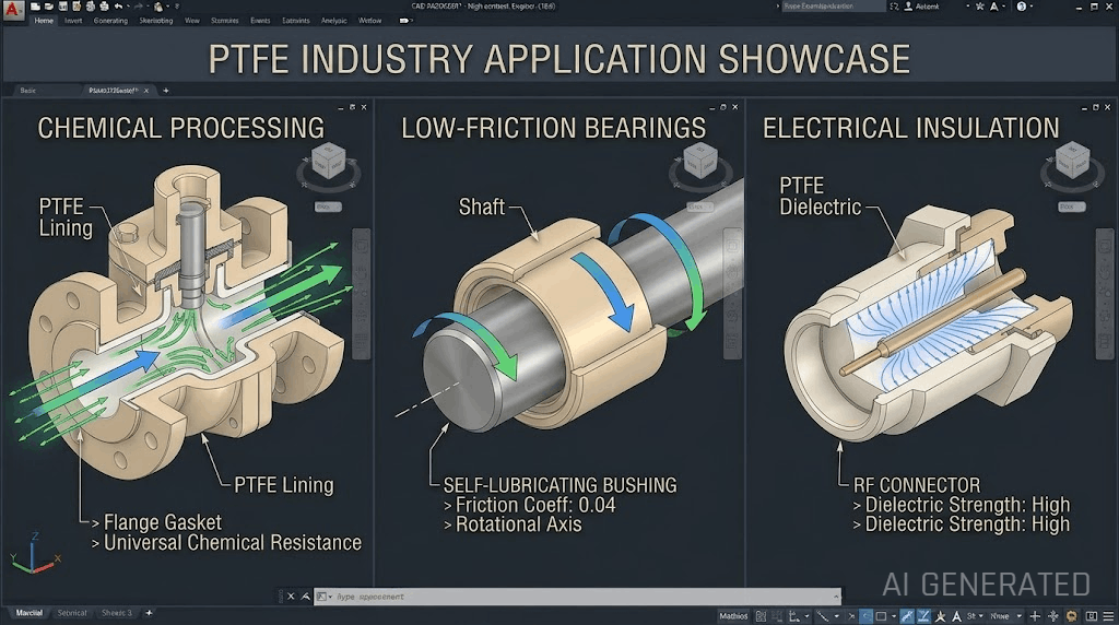 Machined PTFE chemical valve seals gaskets and insulators