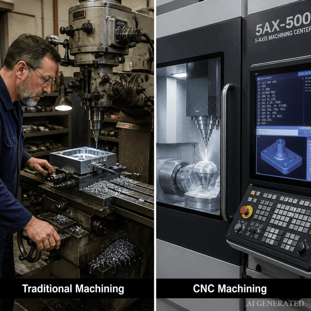 Manual mill operator vs 5 axis CNC center