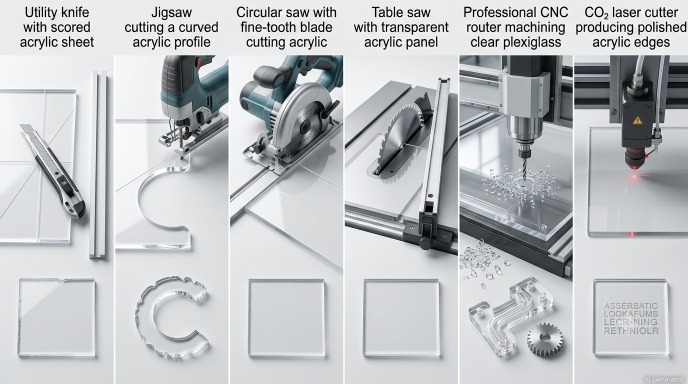 Plexiglass cutting methods comparison