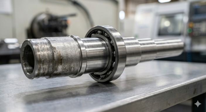 Precision stepped shaft