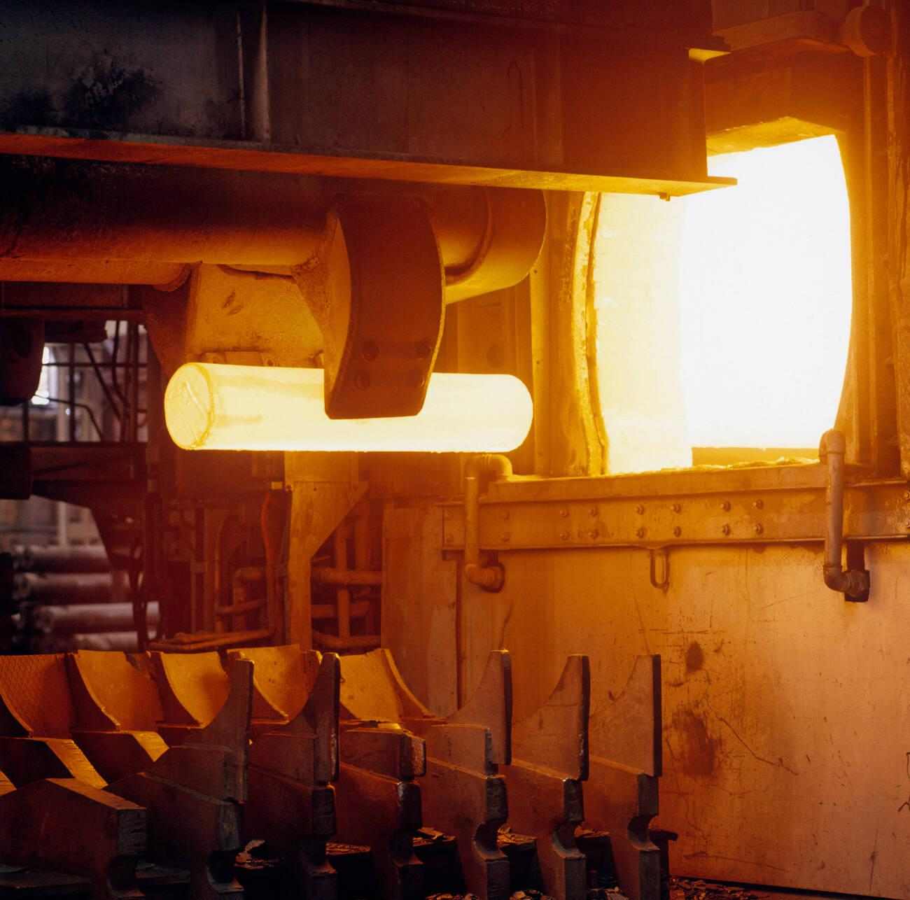 Steel slab in the annealing furnace process