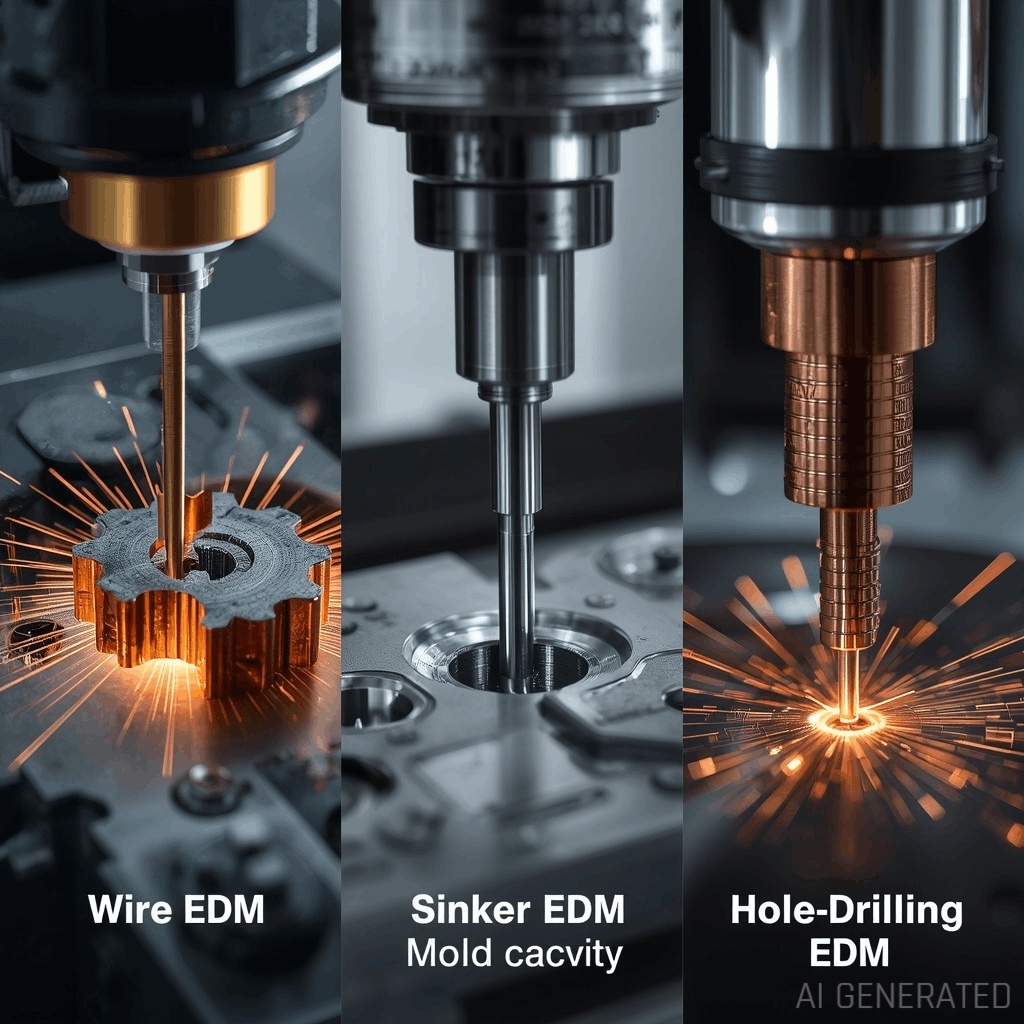Wire EDM sinker EDM and hole drilling EDM comparison
