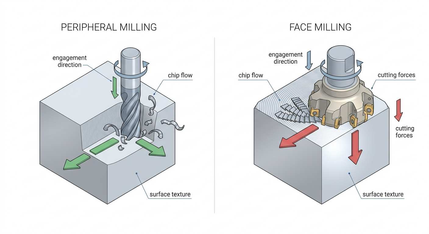 face milling vs peripheral milling