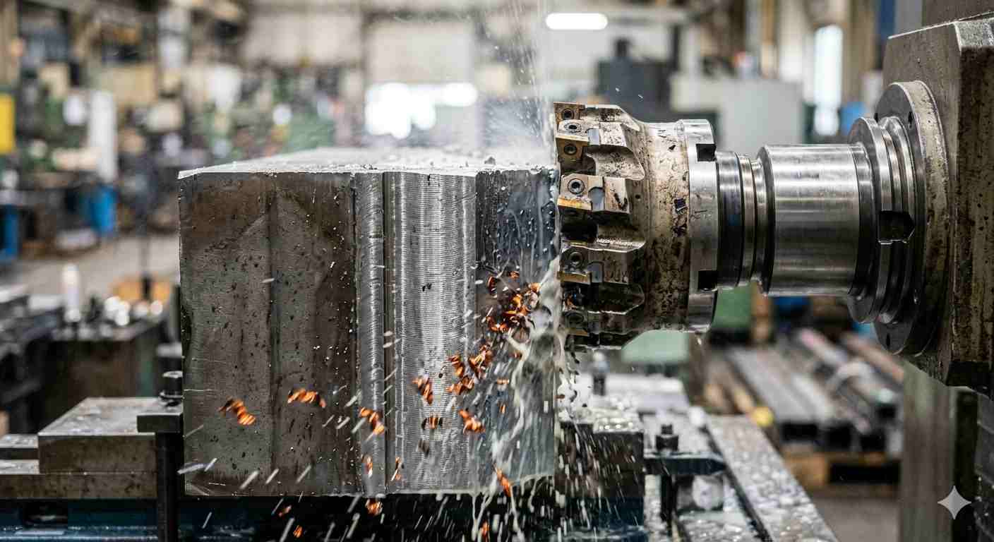 peripheral milling operation cutting the side wall