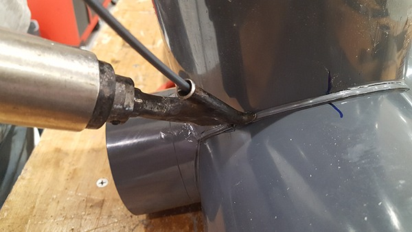 plastic being welded