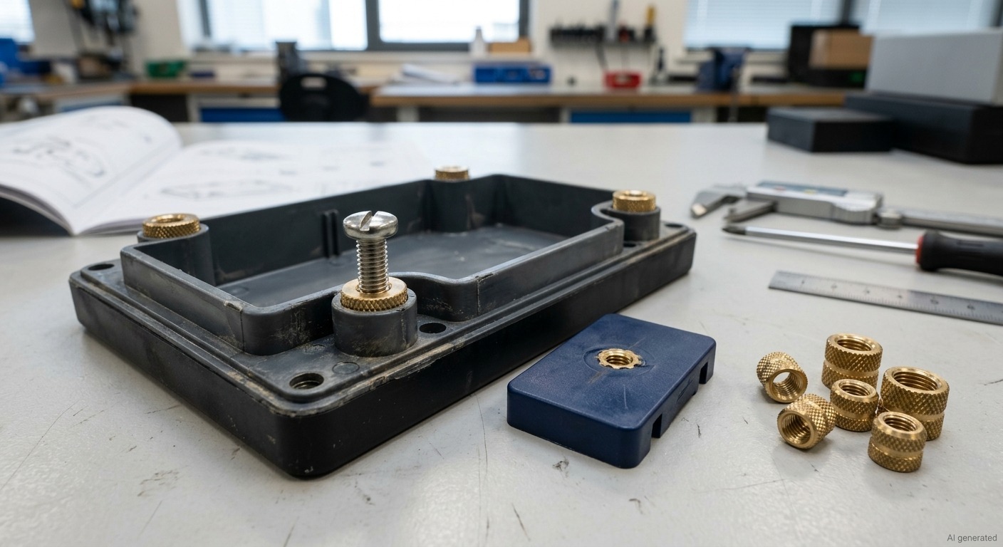 selection of plastic components using threaded inserts