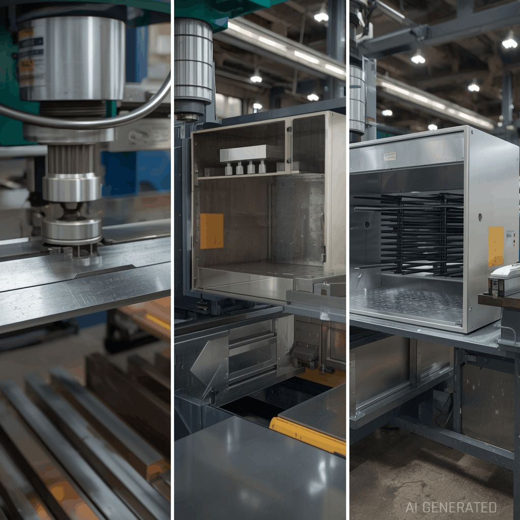 Automated panel bender folding the edges of a metal panel