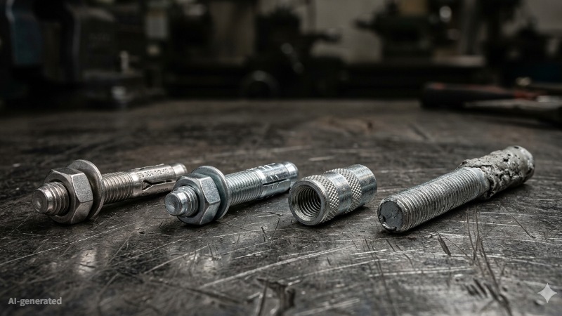 Different types of anchor fasteners