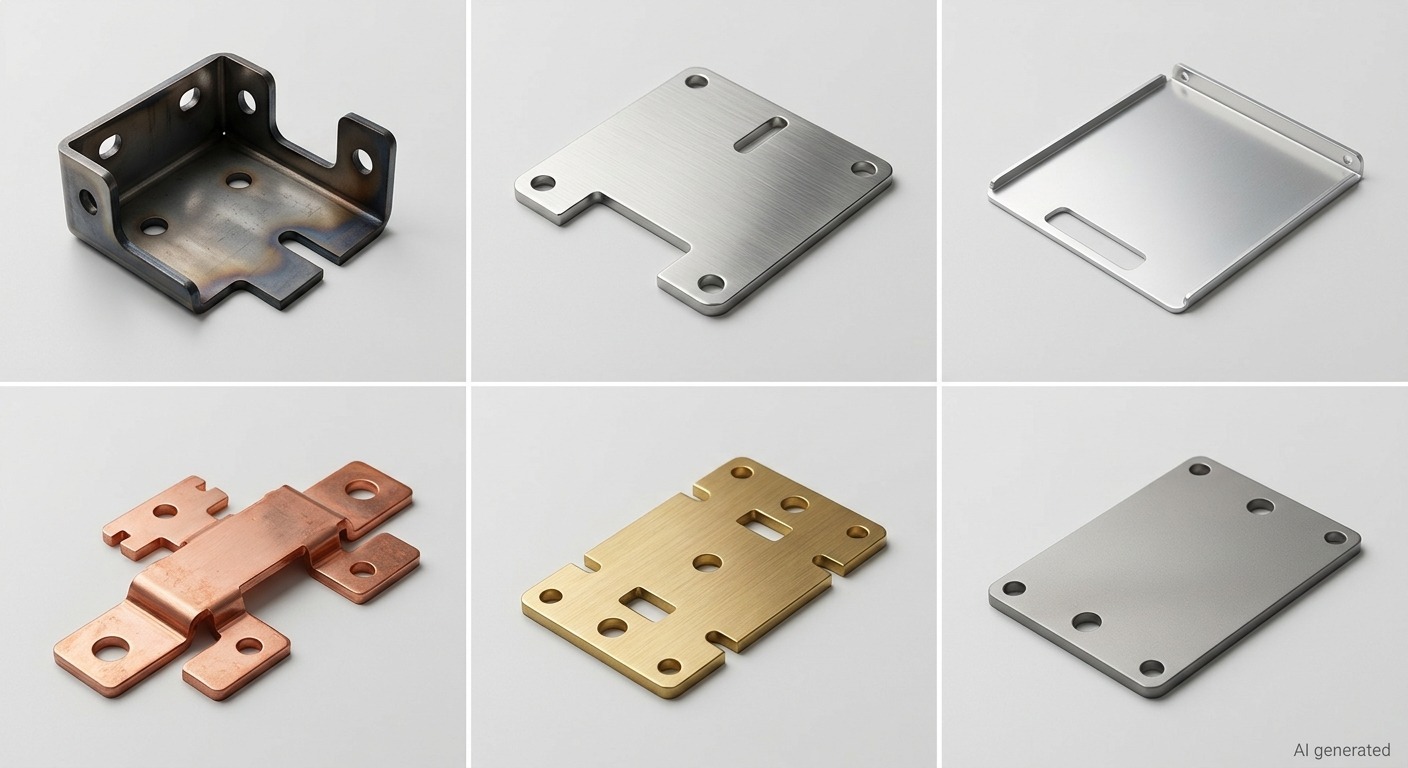 Finished laser cut metal components