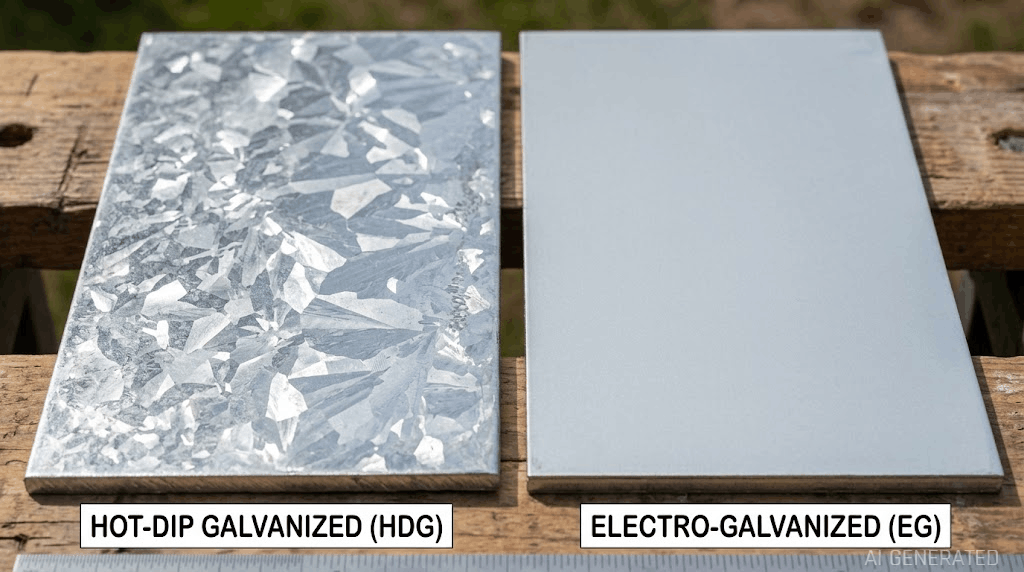 Hot dip galvanized vs electro galvanized surface finish