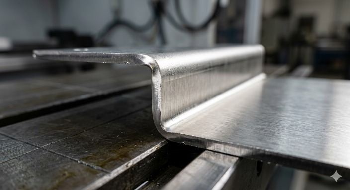 stainless steel structural bracket with 90-degree bend