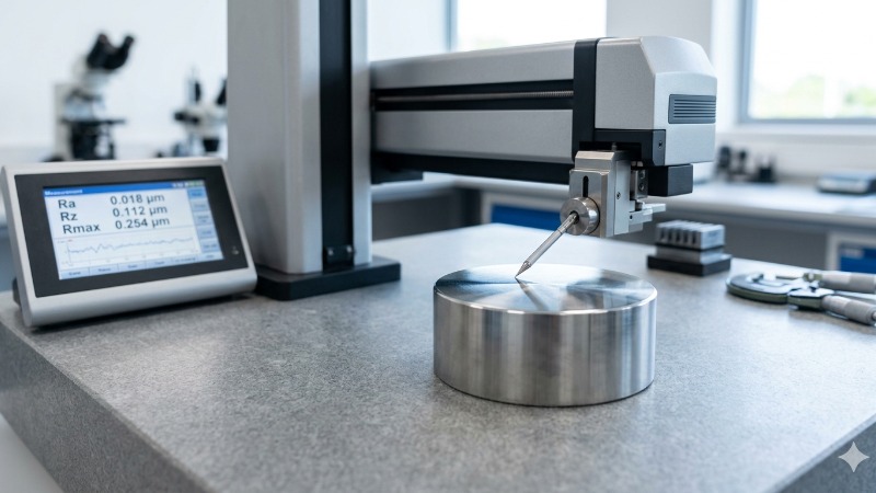 Profilometer measuring surface roughness