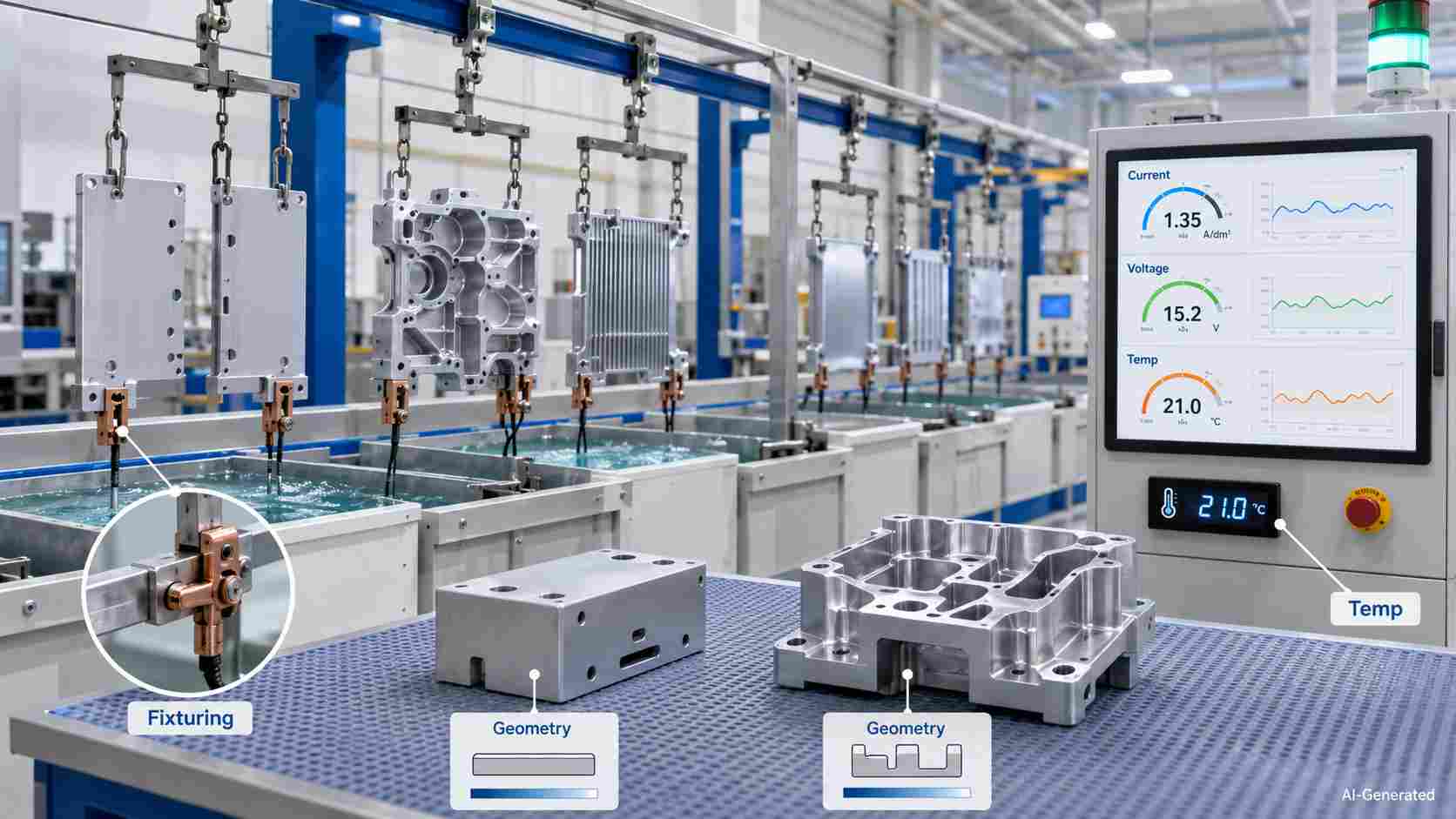 Sulfuric anodizing process control line