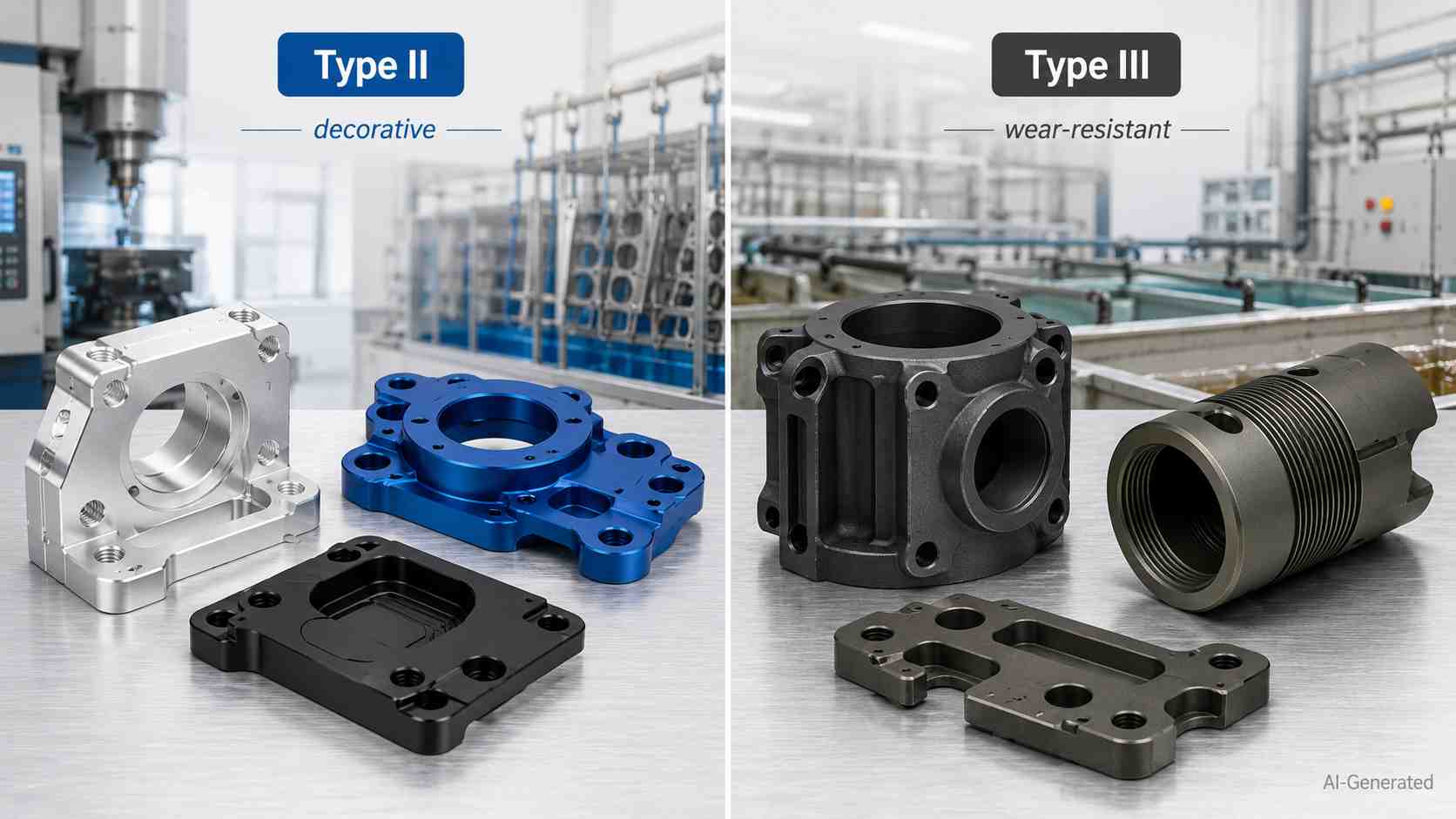 Type II and Type III anodizing comparison
