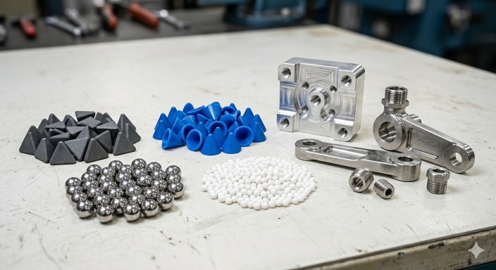 different vibratory finishing media types