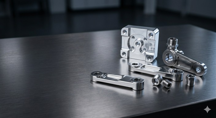 polished CNC machined parts after vibratory polishing proces
