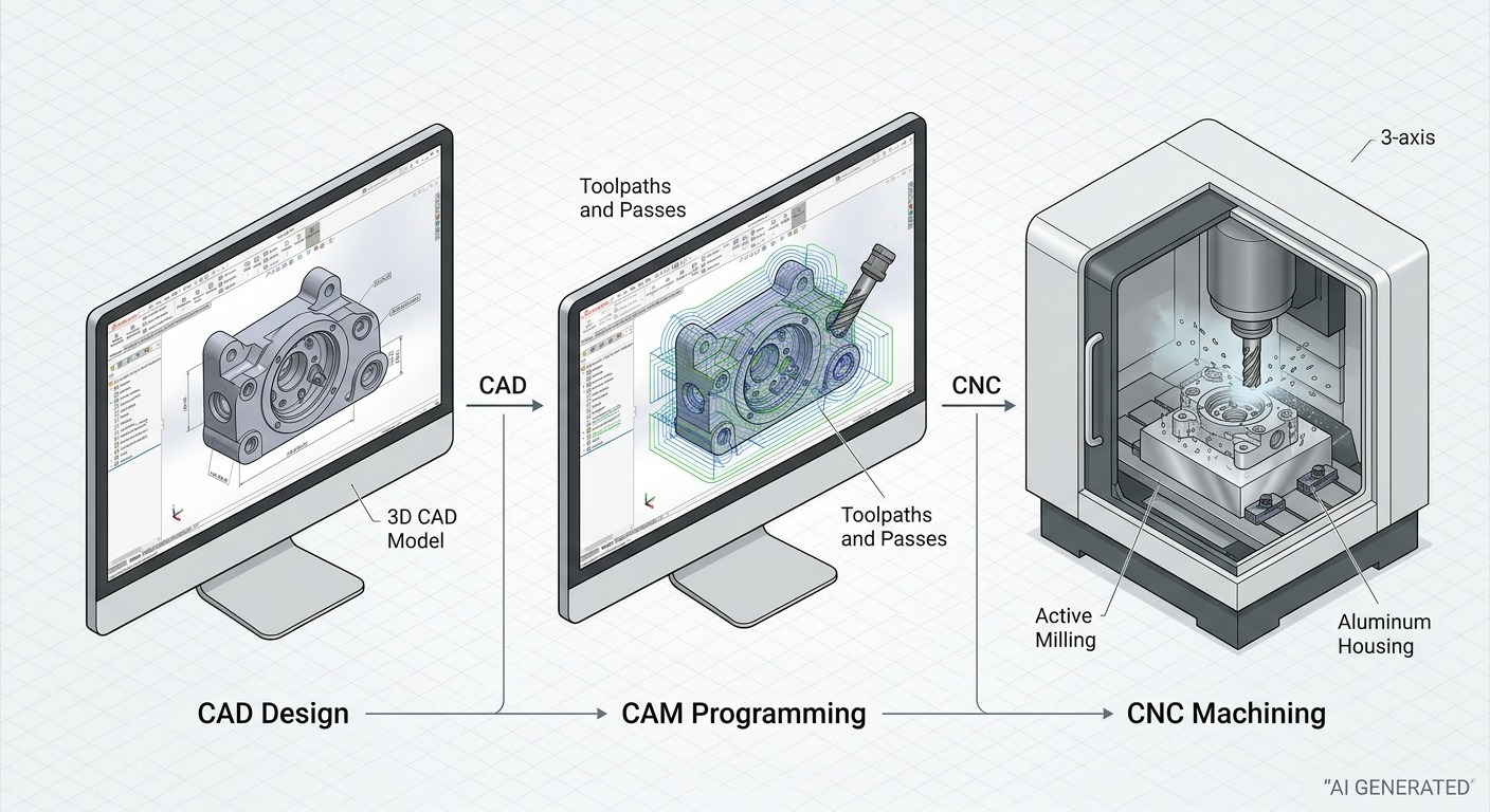 CAD design to CNC machining