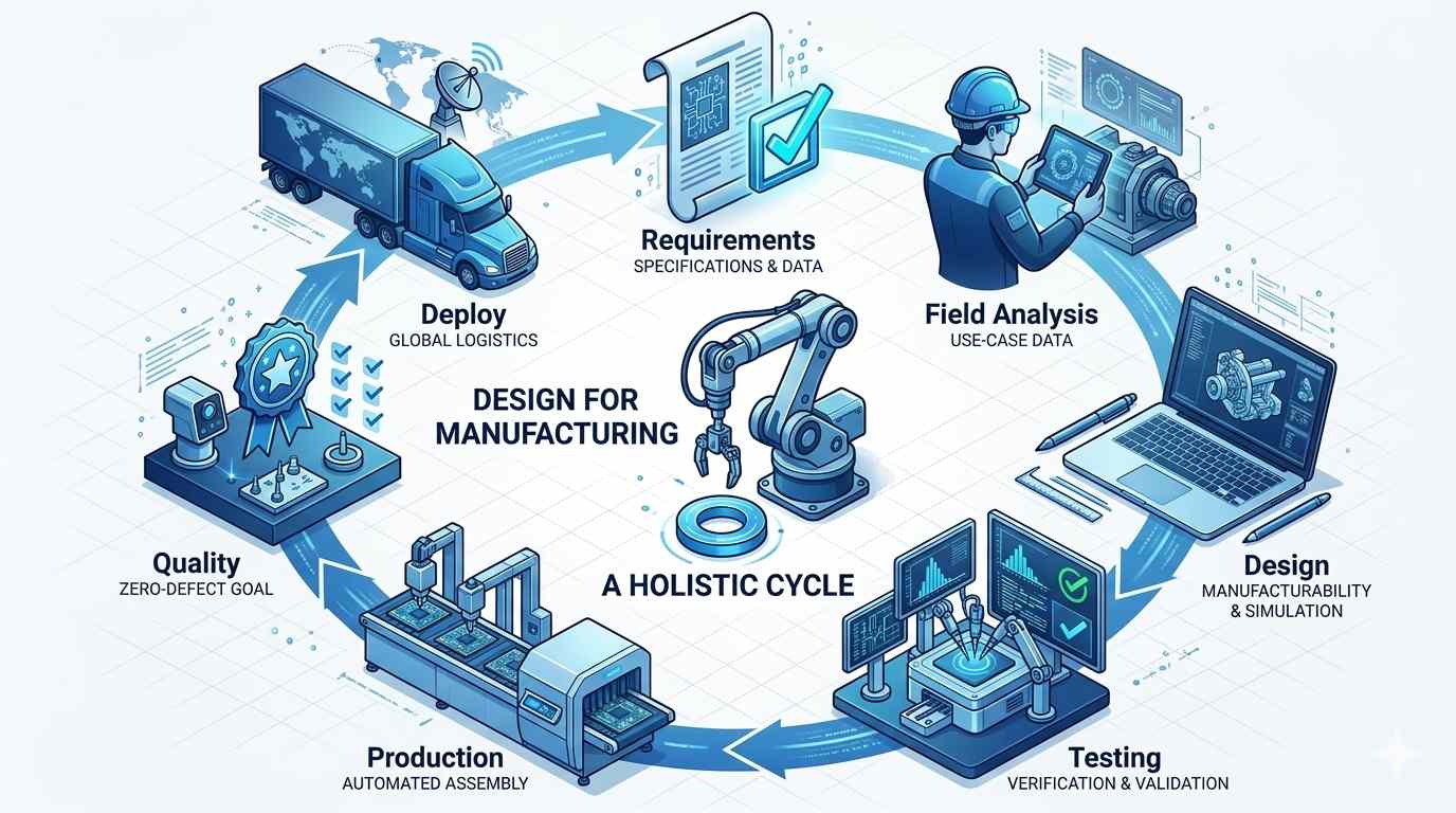 Design for manufacturing workflow and production cycle