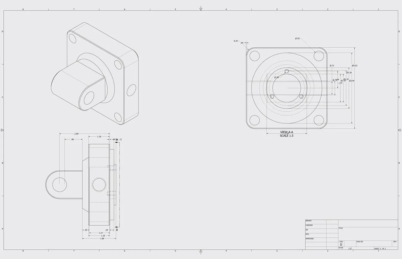 Technical blueprint illustration