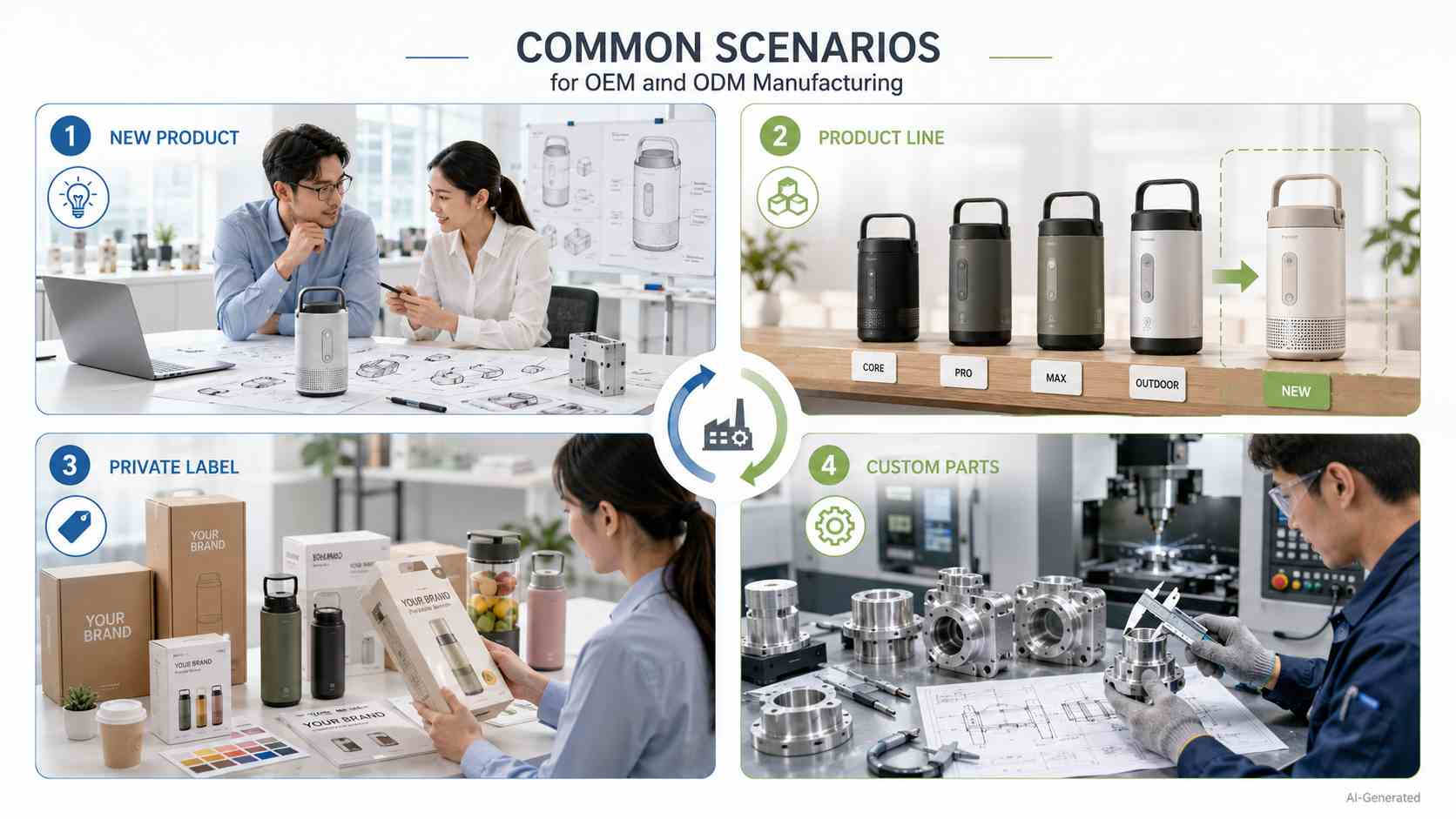 Business scenarios for OEM and ODM manufacturing