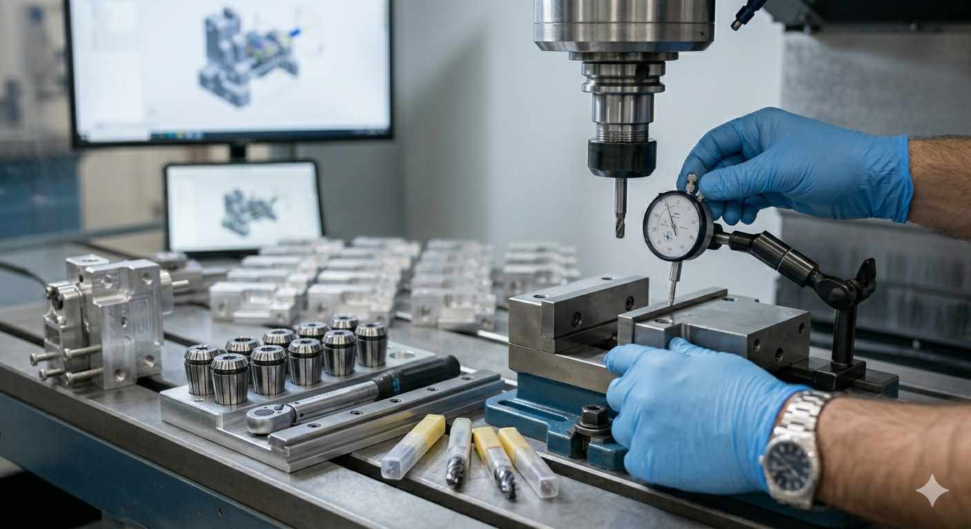 CNC machine setup process