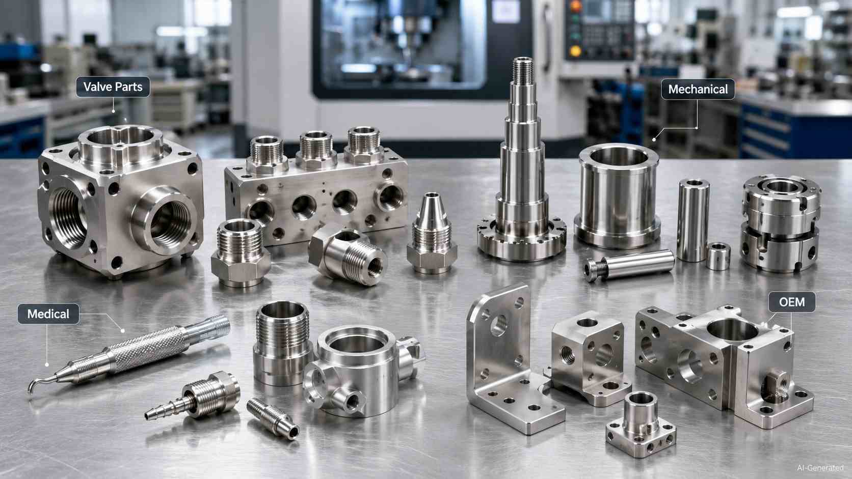 Common CNC machined stainless steel parts
