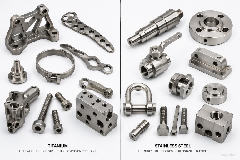 Titanium vs stainless steel components