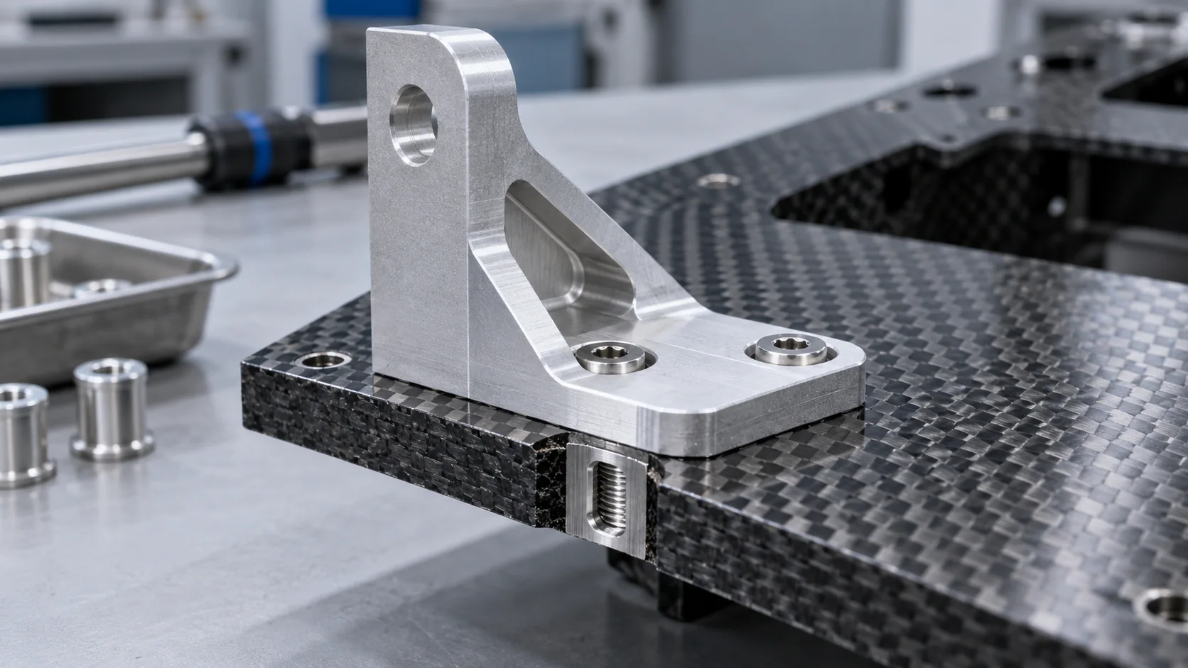 Aluminum insert in composite structure