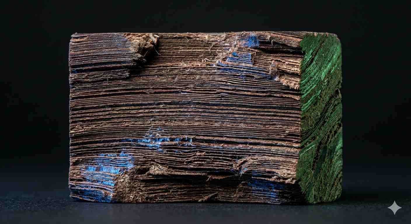 Cross section of bakelite material