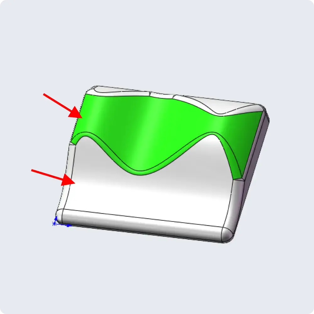 ineligible cnc part with complex 3d surfaces