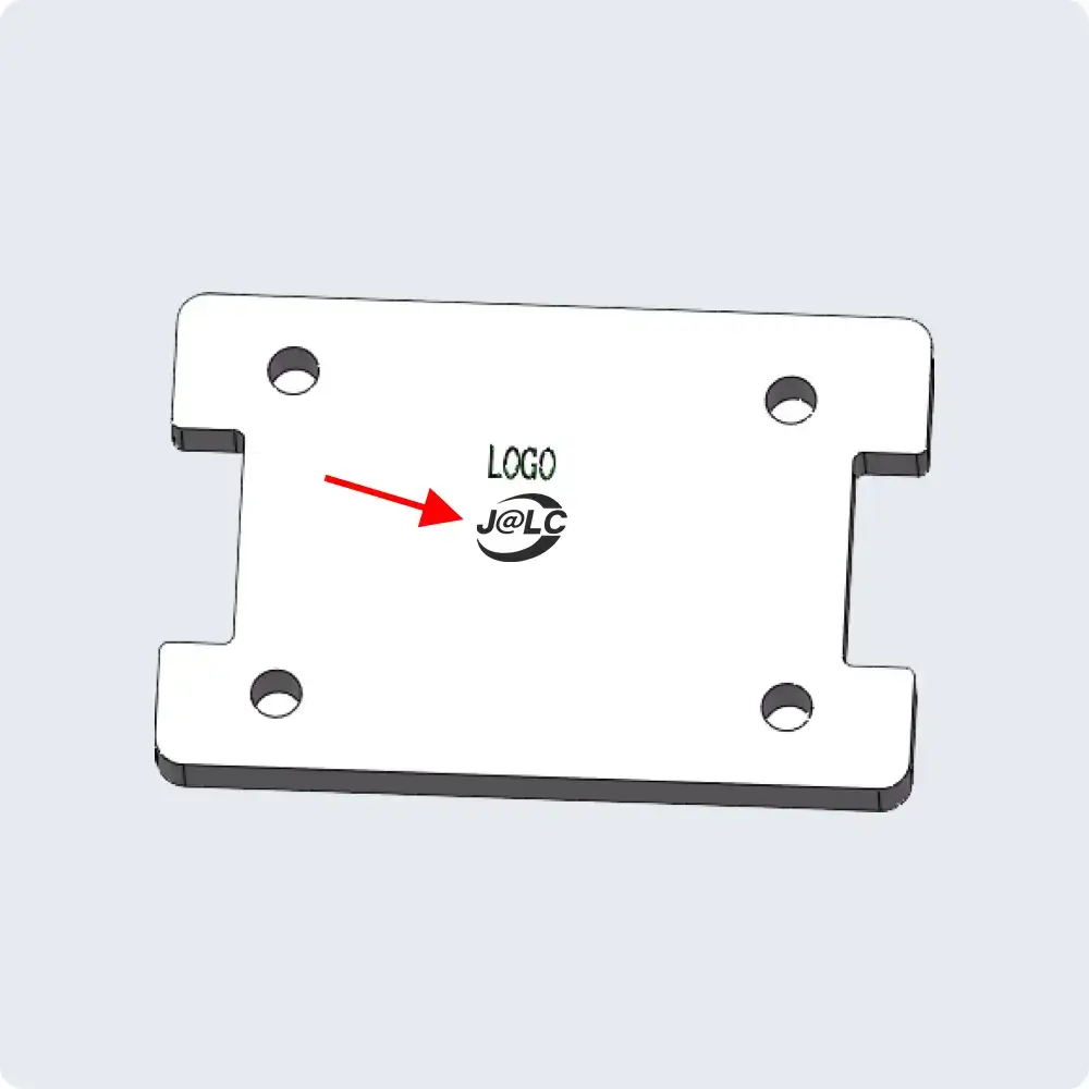 ineligible cnc part with logos uv prints or laser marks