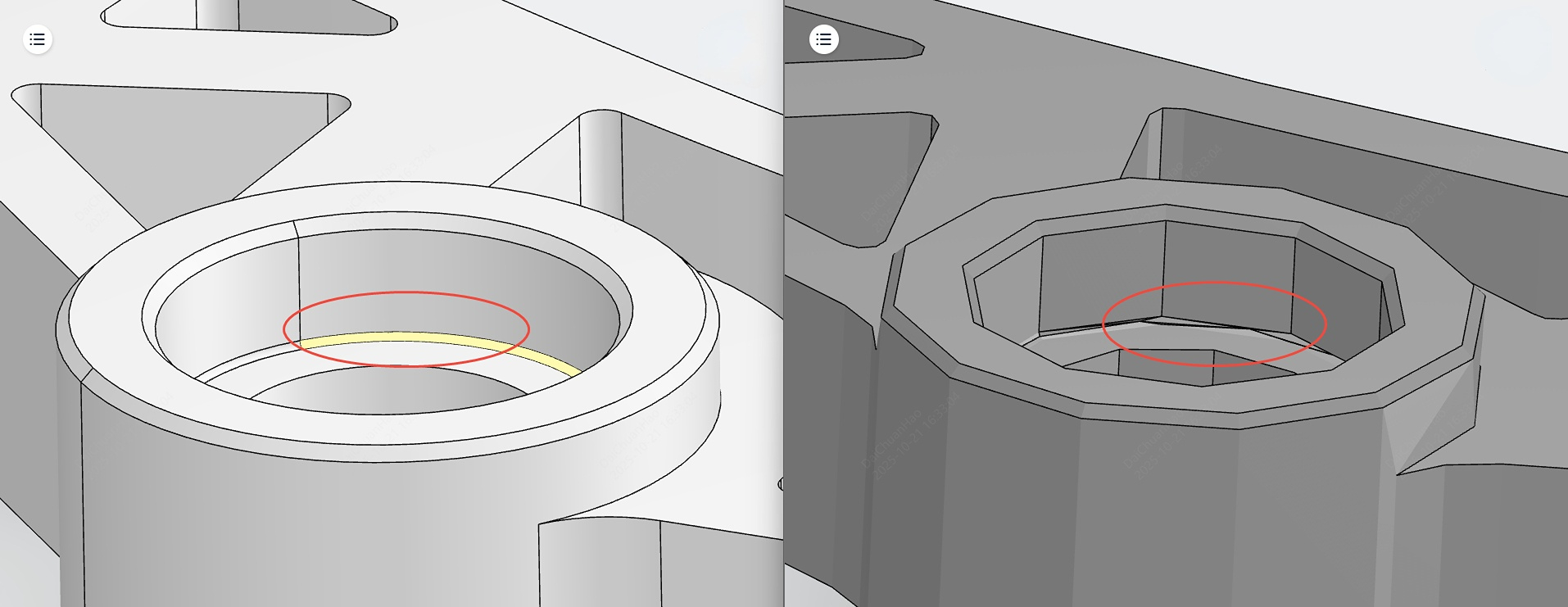 STL model surface defects