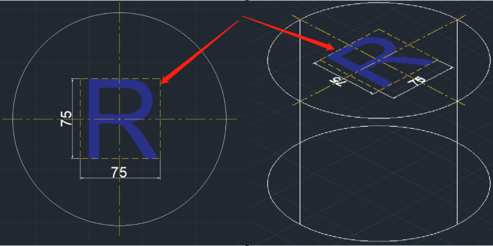 Special settings of marking location and dimension frame
