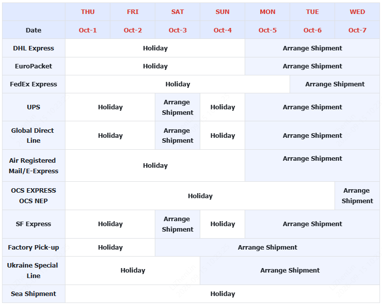 jlccnc oct logistics companies schedule 2026